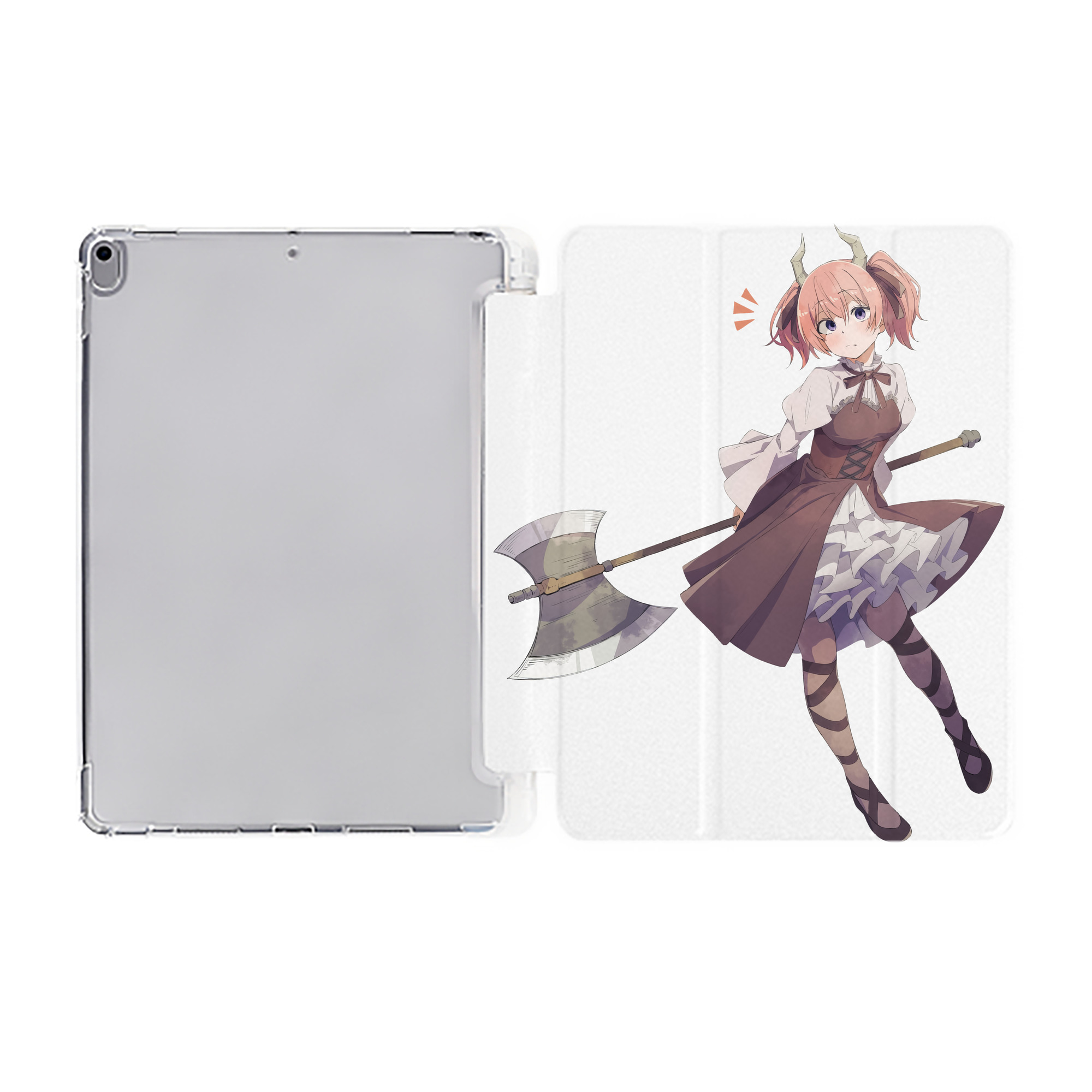 （画像用） 葬送のフリーレン Frieren IPad ケース ペン収納付き 三つ折りスタンド PUレザー×シリコン 対応機種9.5/10.5/10.9インチ